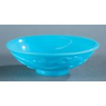 Small blue Peking glass bowl, 20th c.