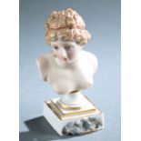 Meissen porcelain bust of Goddess Venus.