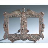 French cast bronze double picture frame.