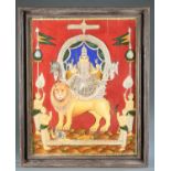 Hindu tanjore painting, 20th c.