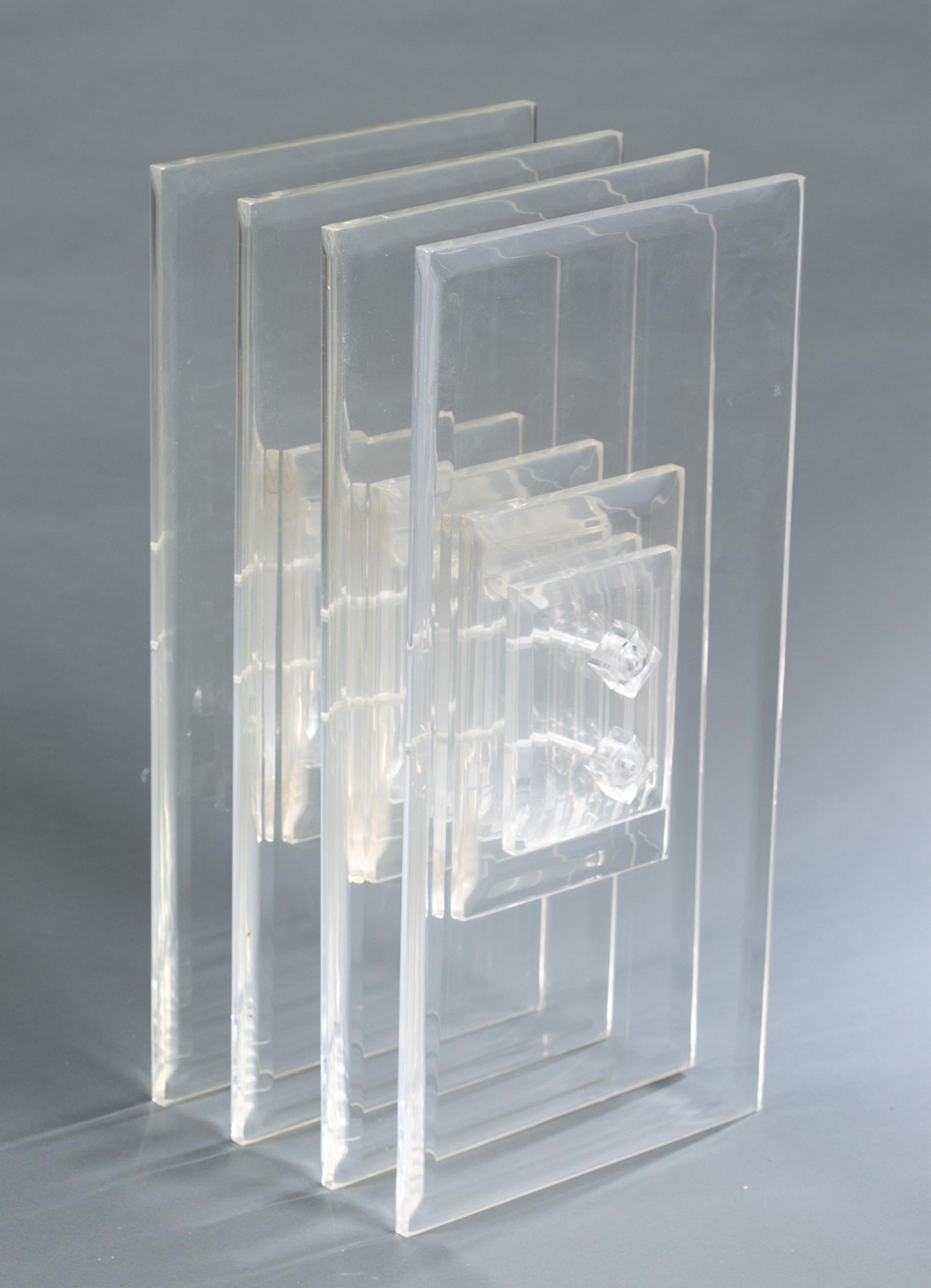 Hollywood Regency Lucite acrylic table. - Image 3 of 4