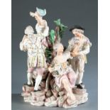 German porcelain figural courtship group.