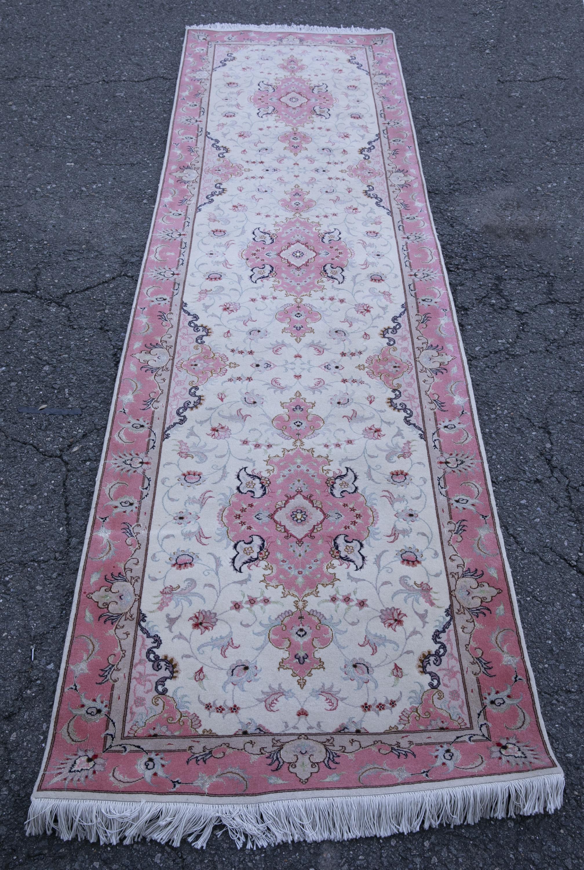 Iranian Tabriz runner rug, 20th century.