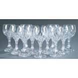 11 Baccarat "Massena" claret glasses