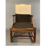George III open arm chair, 19th c.