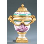 Neoclassical Meissen lidded urn, 18th c.