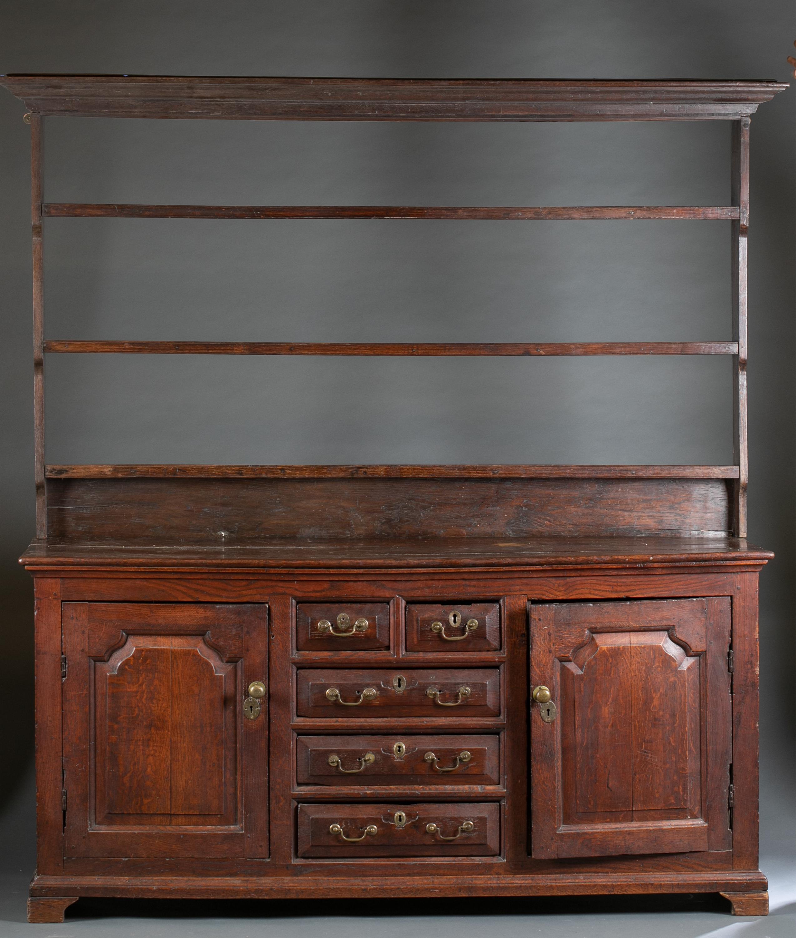 Welsh oak dresser or cupboard, 19th c.