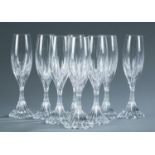 8 Baccarat "Massena" champagne flutes.