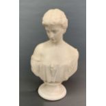 Richard R. H. Park Attrib., Portrait bust, marble.