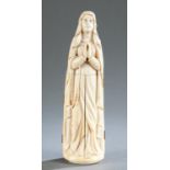 Ivory triptych figure of Santa Maria.