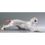 Herend porcelain leopard figure.