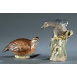 2 Meissen porcelain bird figures.