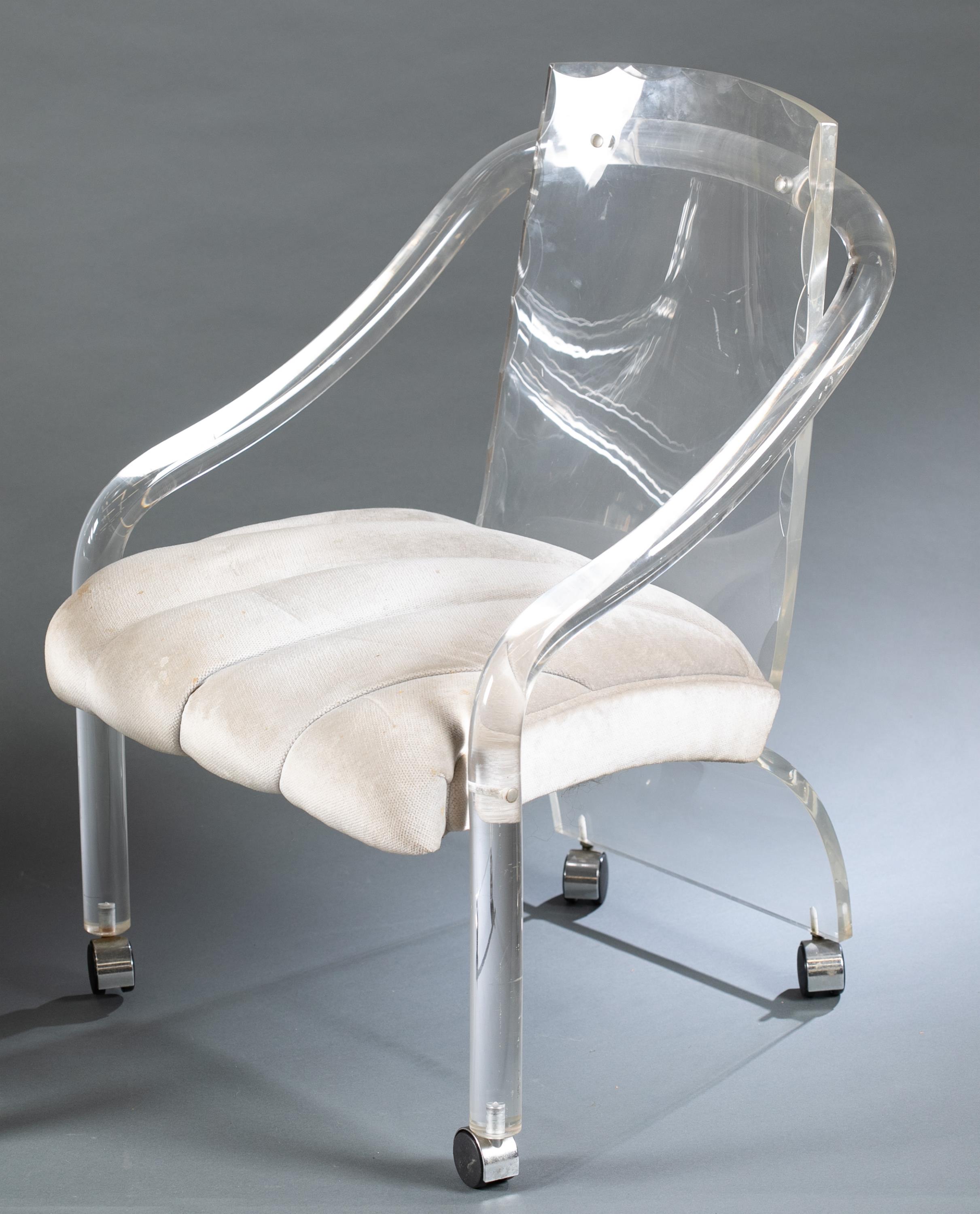 6 Hollywood Regency Hill Mfg. Co. Lucite chairs. - Image 2 of 6