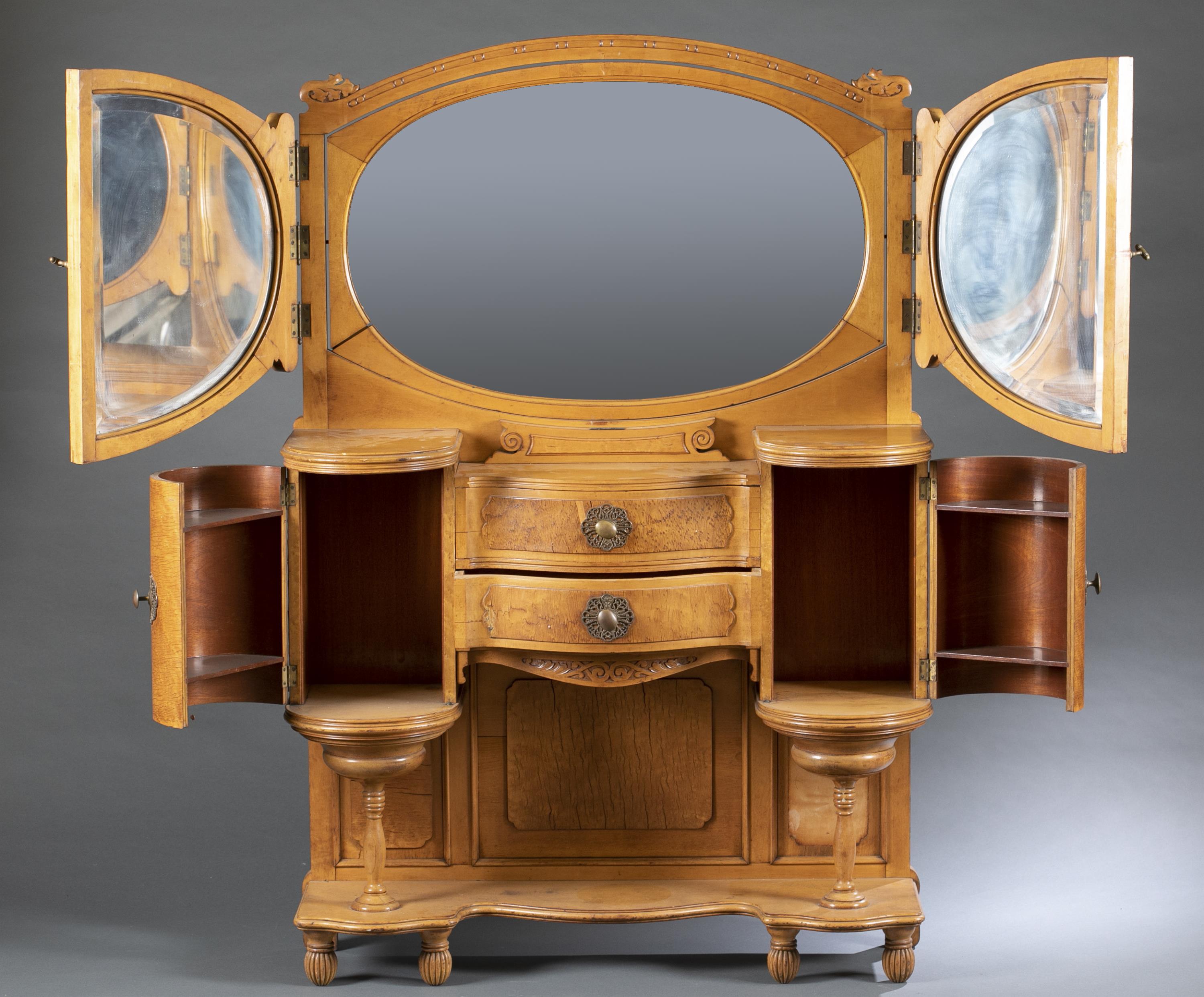 Bird's eye maple vanity, 1930's. - Image 6 of 7