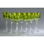 9 Varga "Springtime" glass goblets.
