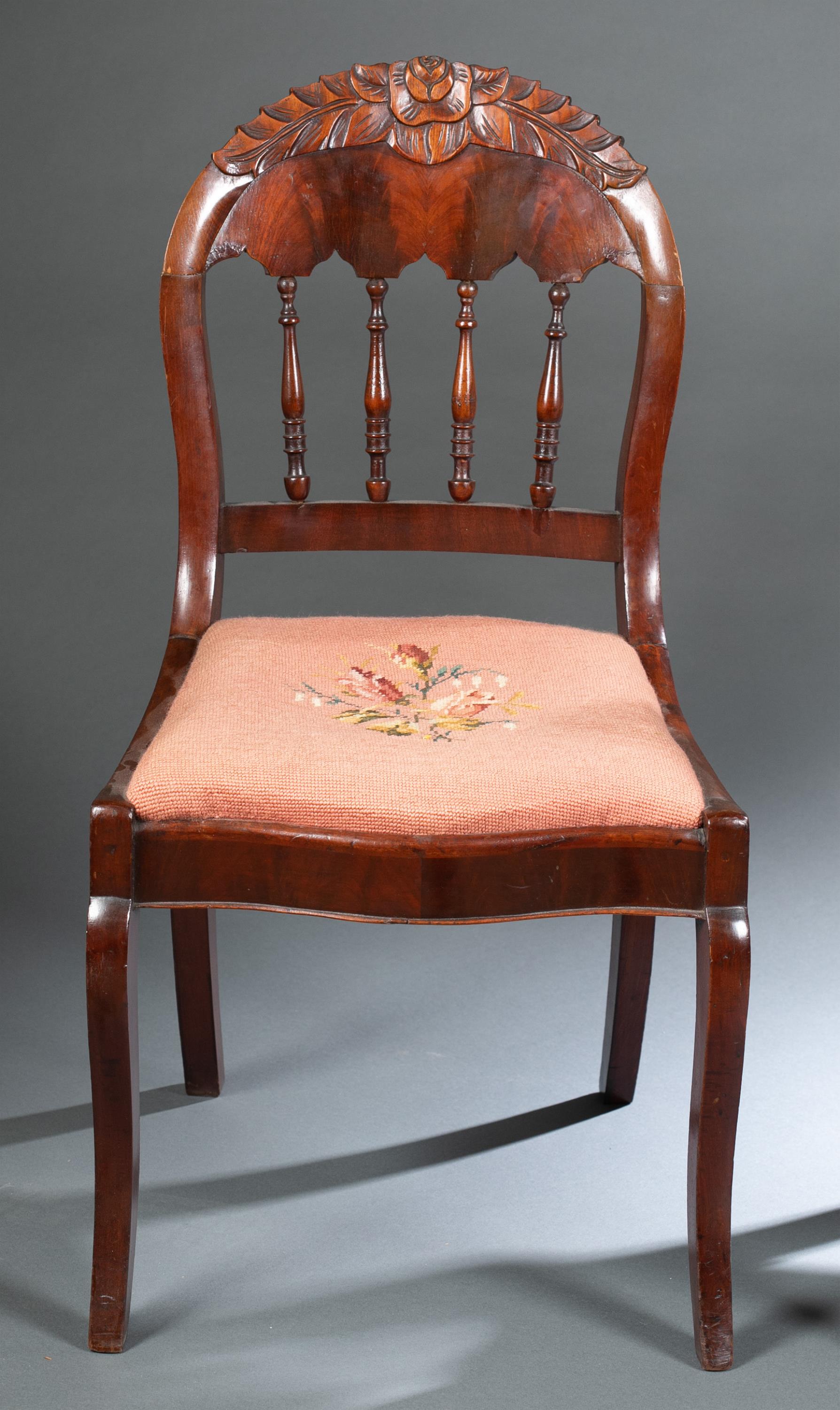 Pair of Gothic Revival sidechairs, c. 1850-70. - Image 2 of 6