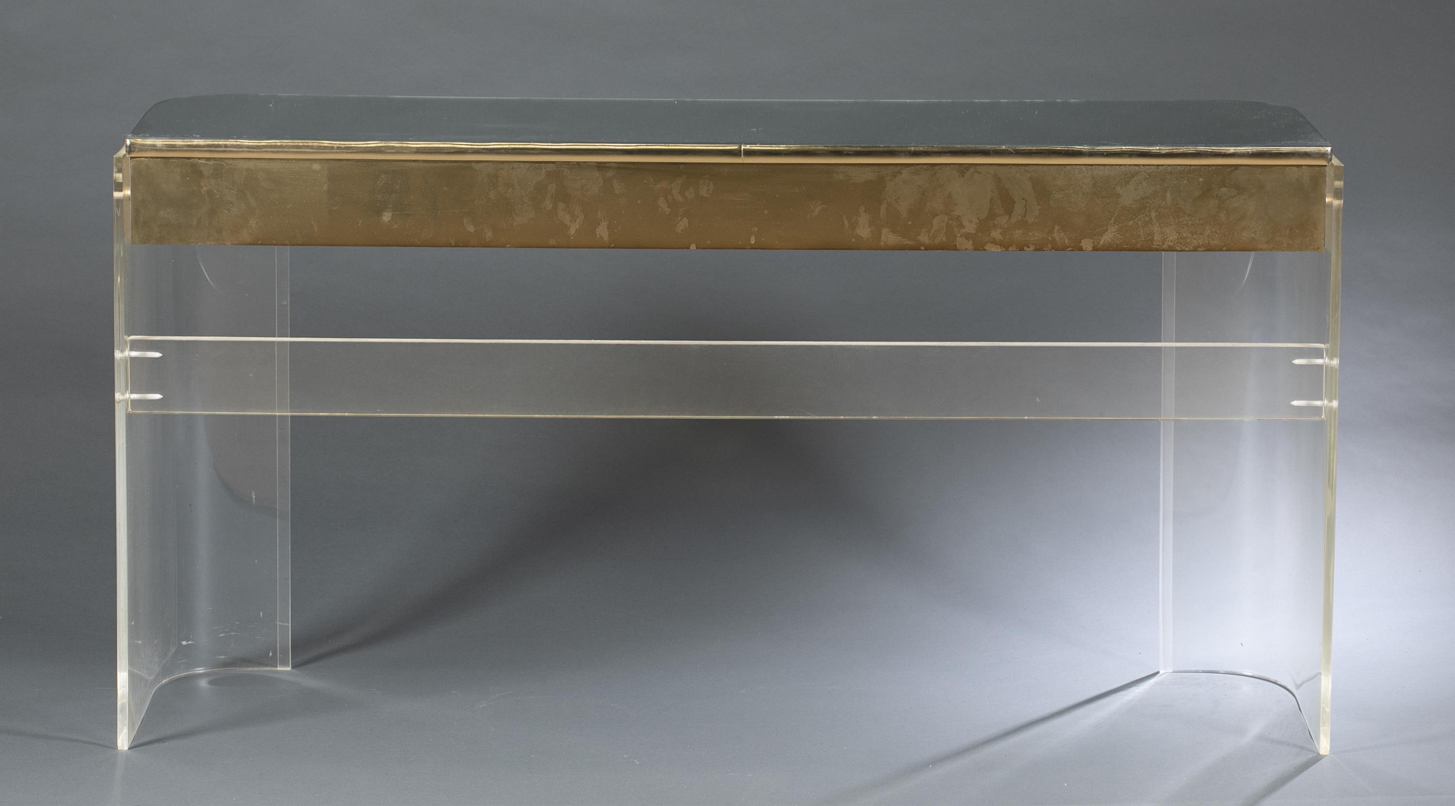 Hollywood Regency Lucite console table. - Image 4 of 4