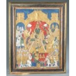 Hindu tanjore painting, 19th/ 20th c.