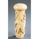 Ivory handle of a walking stick