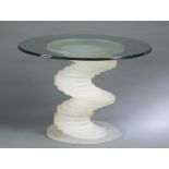Lucite acrylic table.