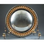 Antique gilt girandole bulls eye mirror.