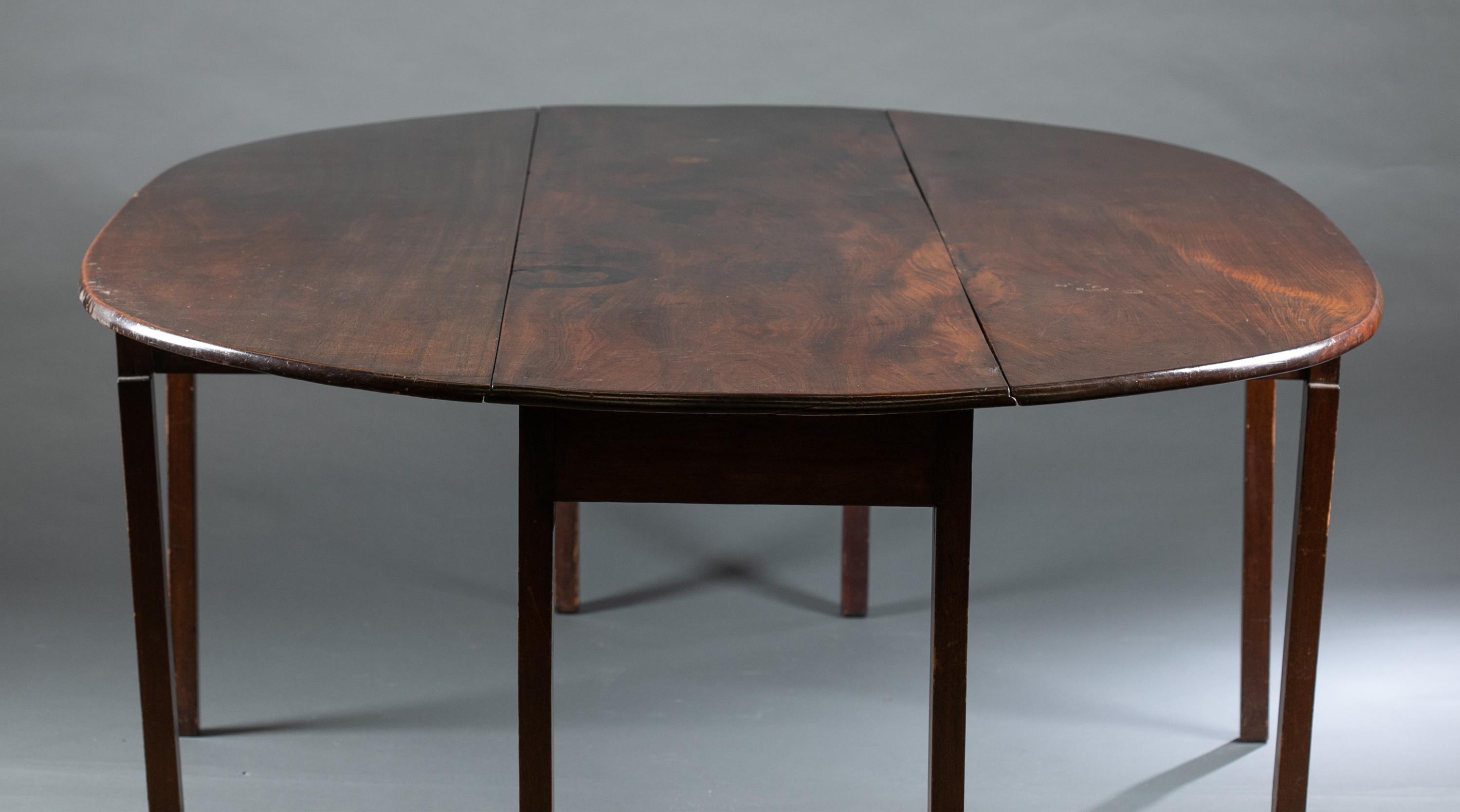 Irish gate leg drop leaf wake table, 19th c - Image 5 of 5