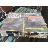 A boxed Scalectric Knight Rider edition, the set with track, two cars and controllers, rails,