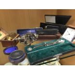 Miscellaneous cased scientific instruments, mainly with makers names, etc., including optical,