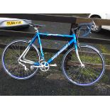 An Italian Saracen 700S aluminium framed racing bicycle, with Promax brakes, Europa 2 drop