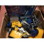 A box of miscellaneous meccano - wheels, plates, nuts & bolts, etc. (A lot)