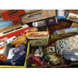 Miscellaneous childrens toys including a working model engine, tinplate, Dinky vehicles, lead