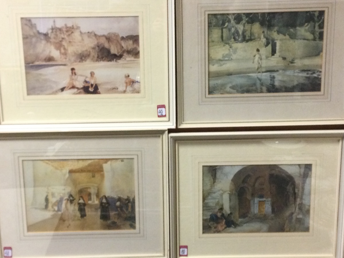 A set of eleven 60s Russell Flint prints, the European views with alluring Spanish young ladies, - Image 3 of 3