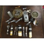 Miscellaneous silver plate and stainless steel cutlery - mainly sets; various stainless pieces -