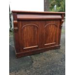 A Victorian mahogany chiffonier, the rectangular top above a long cushion moulded frieze drawer