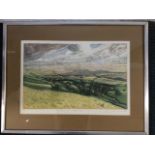 Piers Browne, a numbered landscape etching titled Wensleydale from Skell Gill, signed in pencil on