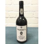 A case of Warres vintage port, the twelve bottles dated 1977, in wood crate. (12)