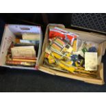 A quantity of Meccano, some still packeted, leaflets, etc; and a collection of railway books &