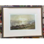 Thomas Miles Richardson, artists proof - coloured etching, Newcastle landscape from the Roperry