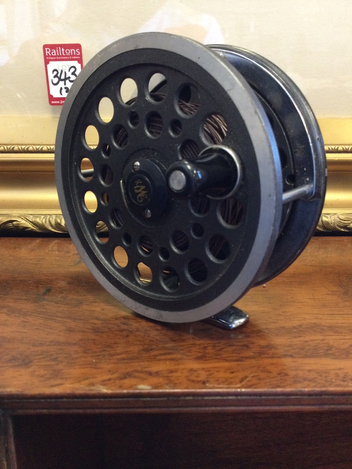 A pair of Young of Redditch fly reels, a 4.25in salmon reel with wetcel line, and a 3.5in trout reel - Image 3 of 3