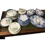A 60s Wood & Sons Dovedale pattern six-piece dinner service with tureens & covers, dinner, side &