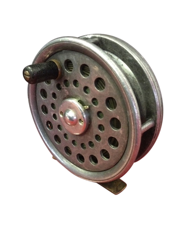A Walker Bampton 3.25in trout fly reel with brass fitting.