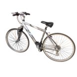 A Raleigh aluminium framed bicycle - R4000, with Shimano gears, sprung frame, soft seat, etc.