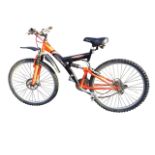 A Baracuda mountain bike with sprung frame, Shimano brakes & gears, Velo soft seat, etc.