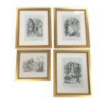 Joseph Swain, four late nineteenth century political cartoons, mounted & gilt framed. (4)