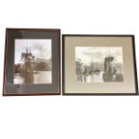 Two Frank Meadow Sutcliffe sepia prints of Whitby, mounted & framed. (2)
