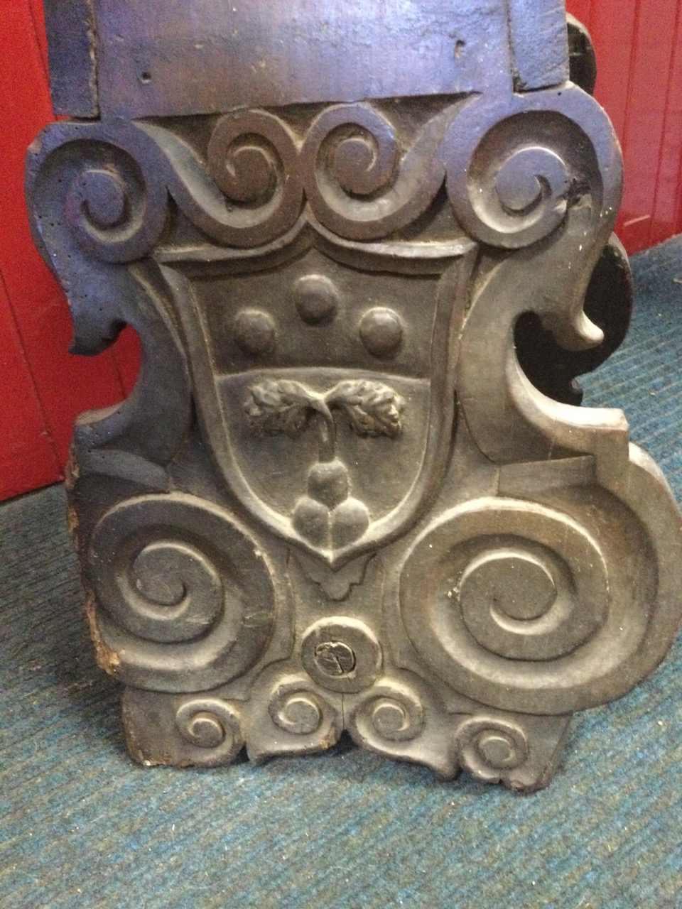 An eighteenth century oak coffin stool, the octagonal top cut with handhold on angled shaped - Image 2 of 3