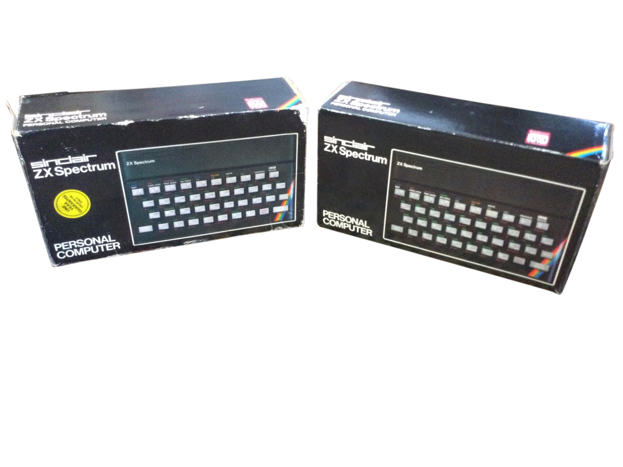 Two boxed Sinclair ZX Spectrum personal computers with 48 RAM. (2)