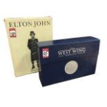A mint & cased copy of the 1988 four-day Sothebys Elton John sale - four catalogues; and a boxed