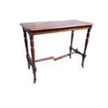 A late nineteenth century mahogany occasional table, the rectangular moulded top with canted corners