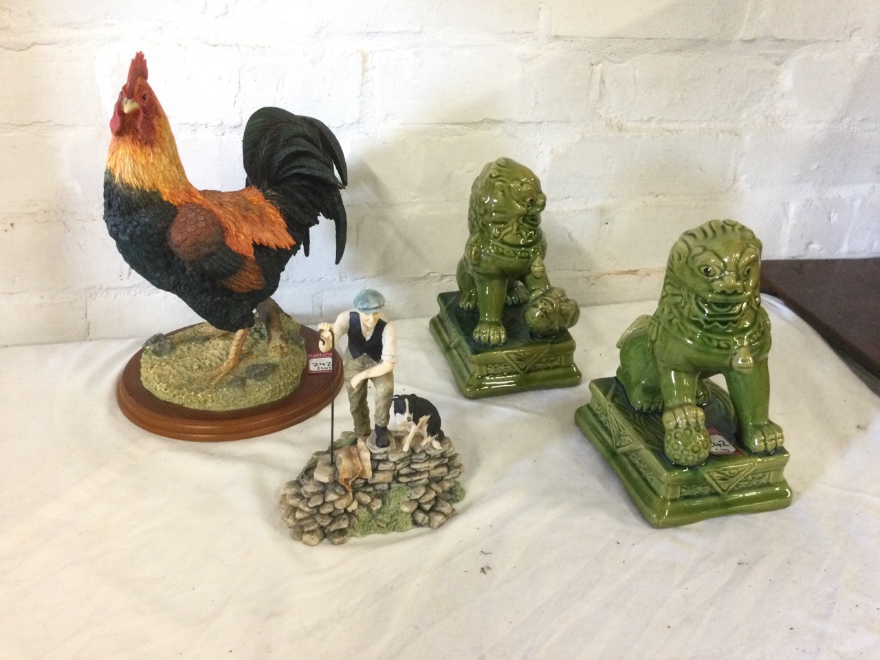 Two Border Fine Arts models - a cockerel and a 1987 Ayers shepherd Herriot group; a pair of - Bild 3 aus 3